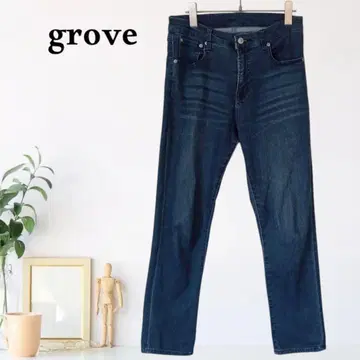 zB452 [M] grove 셀비지 리지드 데님 5 포켓 숨겨진 리벳