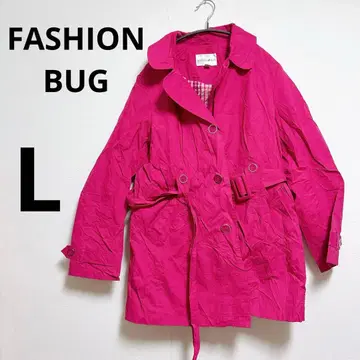[ L ] FASHION BUG 벨트 트렌치코트 핑크
