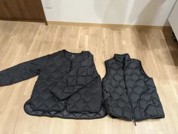 유니클로 퍼프 테크 자켓과 베스트 2세트