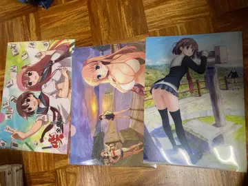 사키 Saki 매장 구매 특전 목욕탕 포스터 클리어 파일 종합 세트