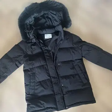 BAYFLOW 후드 퍼 블랙 다운 자켓