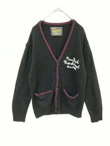 모디슈가제 블랙 컬러 니트 가디건 남성용 M 사이즈 자수