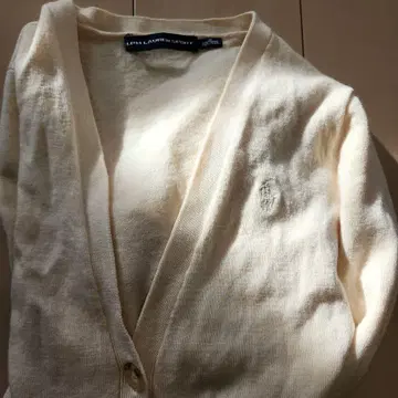 랄프 로렌 크림색 가디건