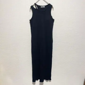 DISCOAT 리브 타이트 원피스 블랙 L 사이즈