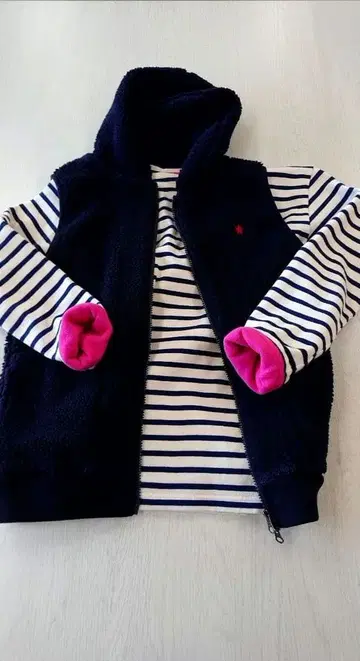 GRAMMATICO 보더 티셔츠 그라마티코 핑크 기모 안감 프랑스제