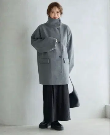 mysa closet 울 코트 그레이 다나카 리나 시마무라 콜라보