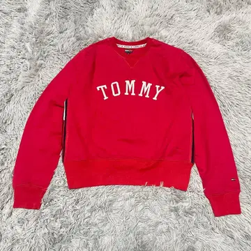 타미힐피거 맨투맨 아치 로고 속기모 레드 M 사이즈