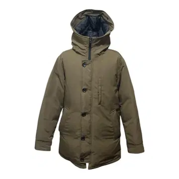 새상품급 GU 다운 자켓 S 카키 다운 80% 페더 20%