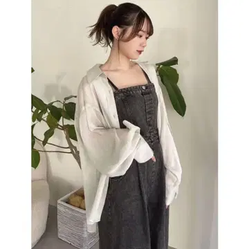 택 포함 더즈린 오버헴 셔츠