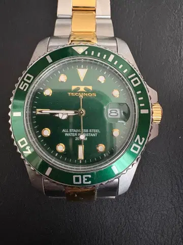 TECOS 그린 손목시계 (쿼츠) 20기압 방수