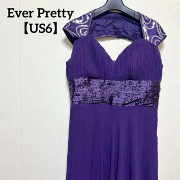 Ever Pretty [ US6 ] 퍼플 드레스 비쥬 키라키라 롱 드레스