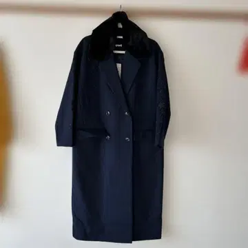 데시구알 새상품 네이비 더블 브레스트 롱 코트