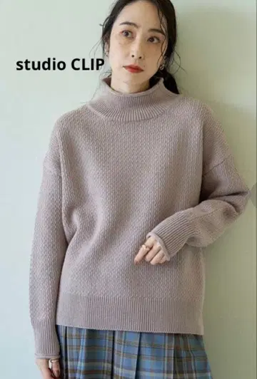 새상품 스튜디오 클립 studio CLIP 7게이지 롤넥 풀오버