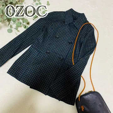 OZOC / 더블 브레스트 자켓 / 체크 무늬 / M~L / 울