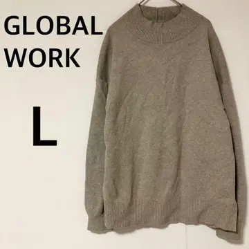 글로벌 워크 긴팔 니트 [ L ] 스웨터 오버 사이즈 심플