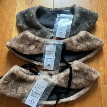 브라운 계열 퍼 탈부착 카라 3종 세트 유베시