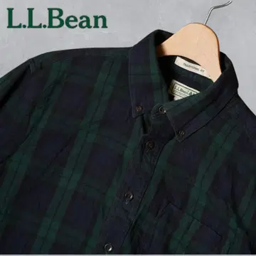YJ425@ L.L.Bean 90s 체크 플란넬 셔츠 L