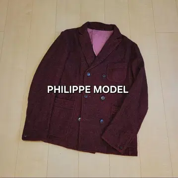 PHILIPPE MODEL 더블 테일러드 자켓 헤링본