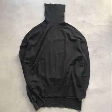 FRAMeWORK 하이 게이지 천축 터틀넥 니트 프레임워크 블랙