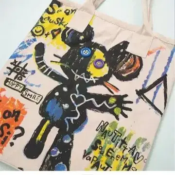 엘르 디오 아트풍 그래픽 빅 토트백