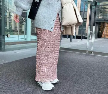 bonny 팝콘 핑크 스커트 새틴 스커트