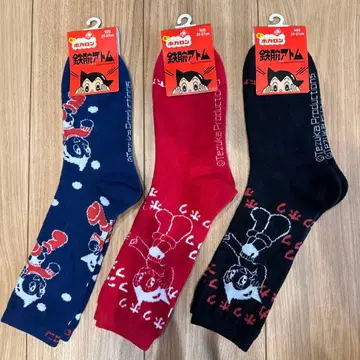 철완 아톰 캐릭터 양말 3족 세트