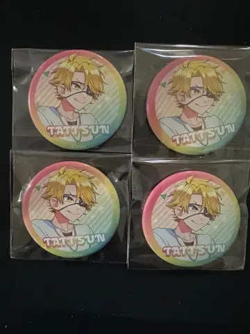 푸피파 셰어하우스 등신 캔뱃지 탓츤 4개 세트