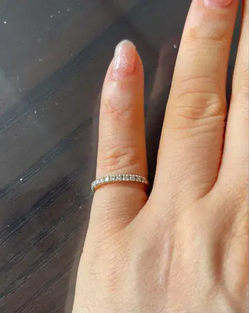 K10 다이아몬드 하프 이터니티 반지 0.02ct