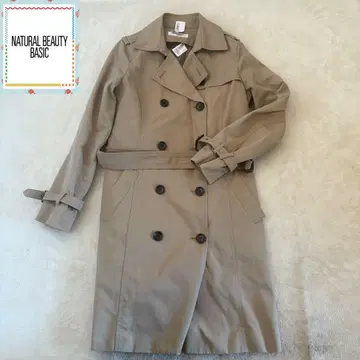내추럴 뷰티 베이직 벨트 포함 트렌치 코트 그레이지 L