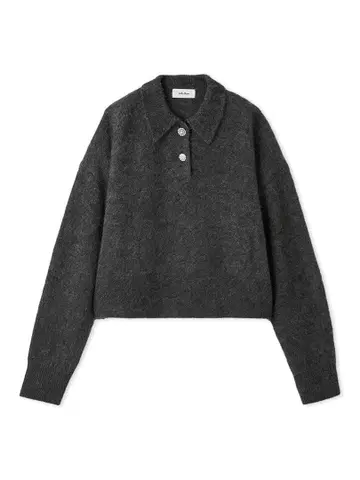 Mila Owen 비쥬 크롭 폴로 니트 풀오버