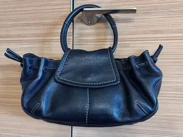 츠치야 가방 소와 개더 핸드백 블랙