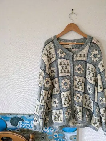 blueberryfarm 패치워크 니트 가디건