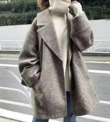 Spick & Span W 슬라이버 헤링본 미들 코트 2022AW