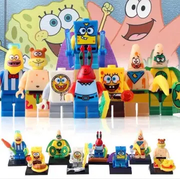새상품 LEGO 레고 호환 스펀지밥 미니 피규어 인형 세트