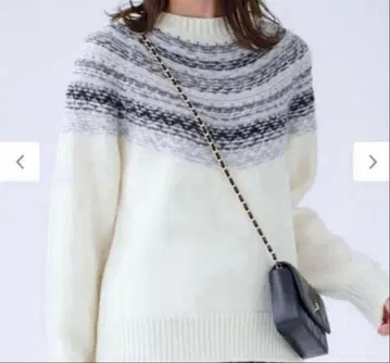 빅 사이즈! 23구 노르딕 디자인 울 캐시미어 니트 44