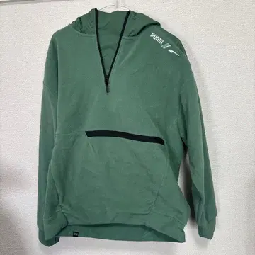 PUMA 후드 부착 그린 후드티 (새상품급)