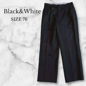 블랙 앤 화이트 스트레이트 슬랙스 팬츠 남성용 캐주얼 M
