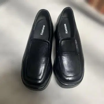 Kraslane 블랙 로퍼 플랫폼