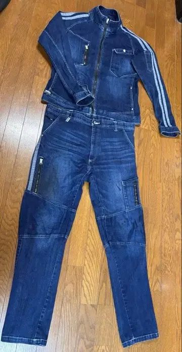 도라이치 스트레치 데님 자켓 카고 팬츠