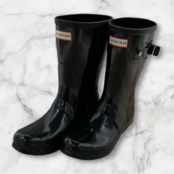 HUNTER 헌터 장화 블랙 버클 포함 24cm