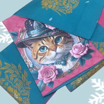 젠틀맨 고양이 1점 반폭 오비 리메이크 리버서블 선착순 장미 햇