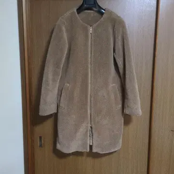 stylesea 베이지 플리스 집업 무스탕 보아 코트