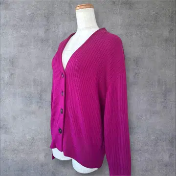 새상품급 쉽스 손세탁 OK 코쿤 리브 V넥 니트 가디건