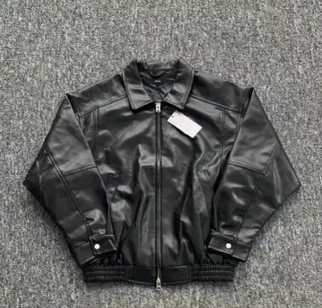 BEAMS 빔즈 가죽 지퍼 블루종 S