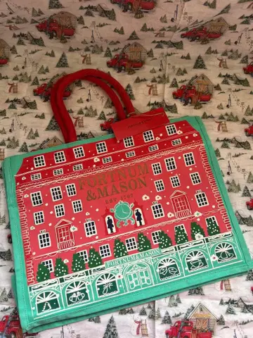 미사용 새상품 FORTNUM & MASON 크리스마스 한정판 토트백