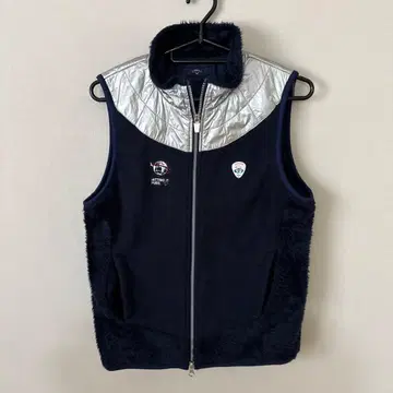 callaway 네이비 나일론 절개 플리스 베스트 골프