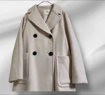 빅 사이즈! 에프데 더블 버튼 디자인 울 코트