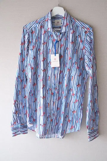 ALTEMFLOWER 스트라이프 물고기 패턴 긴팔 셔츠 40