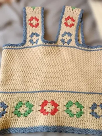 구제 의류 크로 셰 뜨개질 베스트