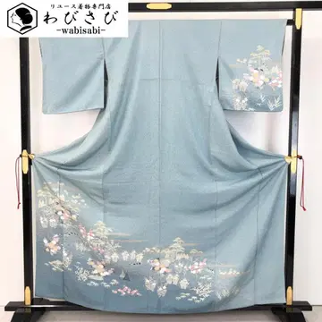 호몬기 작가물 꽃 무늬 두드림 염색청자색 K-5299